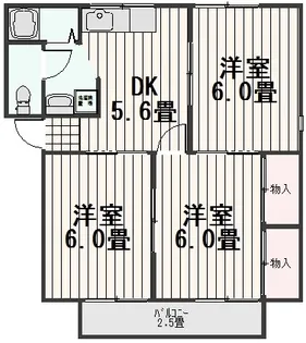 リバーサイド福島 E【202号室】の間取り