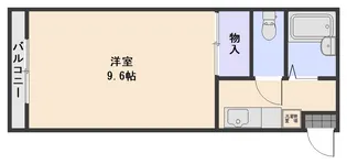 竹田レジデンスB【107号室】の間取り