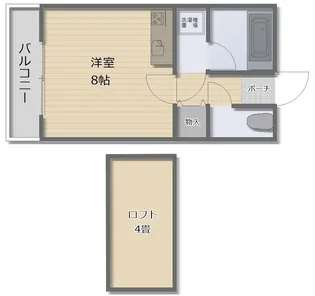 グランドハイツ東古松【4階】の間取り
