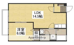 ニューシティレスポワール【1階】の間取り