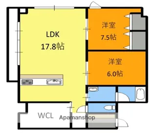 ベンハウス西川緑道公園【3階】の間取り