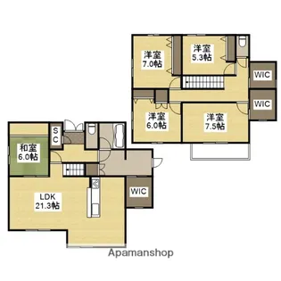 岡山県岡山市中区住吉町1丁目【一戸建】の間取り