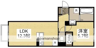 1LDKの間取り画像