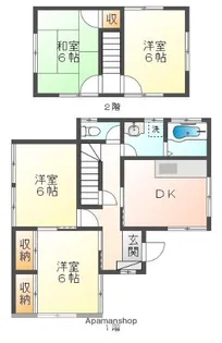 岡山県岡山市中区山崎【一戸建】の間取り