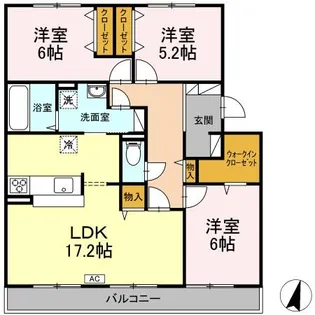 コンシアンス C棟【3階】の間取り