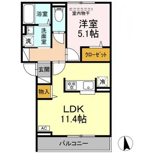 ルナⅦ【3階】の間取り