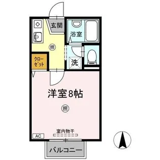 レジデンス高柳 A棟【A201号室】の間取り