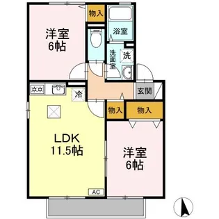 ’A LA MODE B棟【1階】の間取り