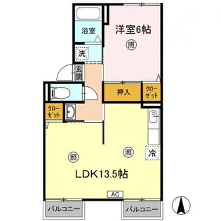 プレジール小野 A棟【2階】の間取り