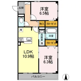 ラフォーレF【2階】の間取り