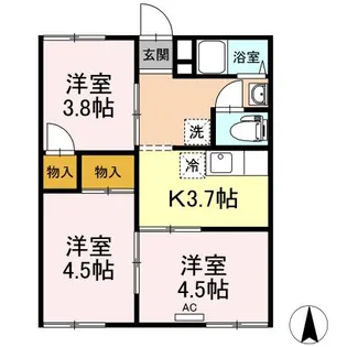 サカイコーポ【1階】の間取り