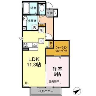ウィスティリア【1階】の間取り