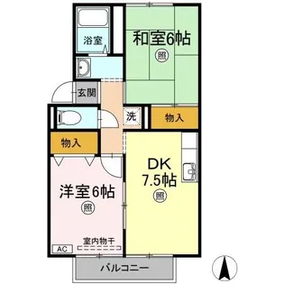 アーバンシャトル B棟【2階】の間取り
