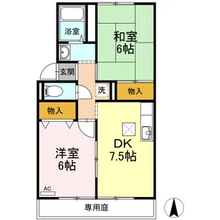 アーバンシャトル B棟【1階】の間取り