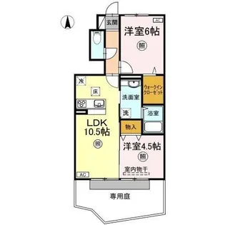 フルーレ【1階】の間取り