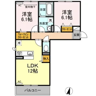 ディア・ベルジュⅠ【3階】の間取り