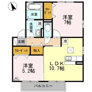 pastoral A棟【1階】の間取り