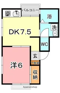 サネヒサギャラリーツボイ【2階】の間取り