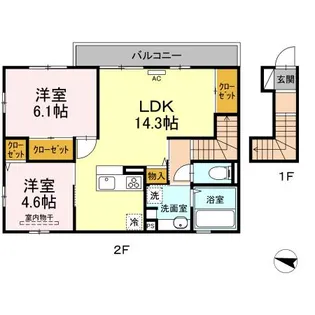 セジュールウィット 和【2階】の間取り