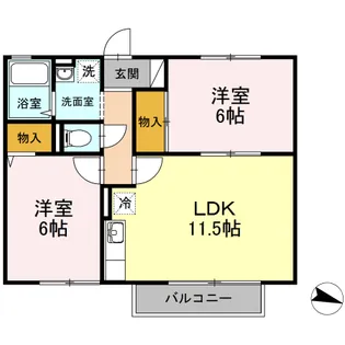 ハーモニー平島【2階】の間取り