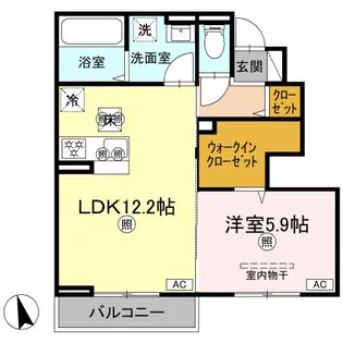 マーメゾン新福【1階】の間取り