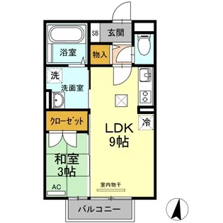 グランドソレイユ A棟【1階】の間取り