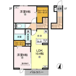 フォーゲルセレーノ A棟【2階】の間取り
