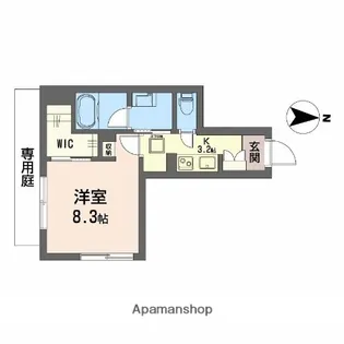 ウエストハイツ【1階】の間取り