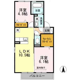 メゾン・シュシュ【2階】の間取り