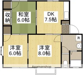 コーポさくら Ⅱ【205号室】の間取り