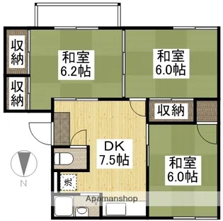 コーポ藤 B棟【201号室】の間取り