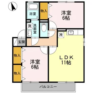 ハートランドウィルモア【1階】の間取り