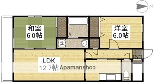 カームネスK【202号室】の間取り