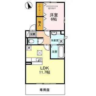 ドミールB【2階】の間取り