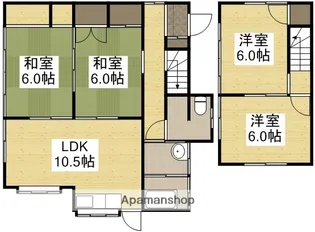岡山県岡山市東区東平島【一戸建】の間取り