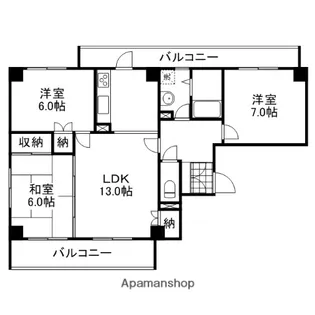 エリーズトークコート【201号室】の間取り