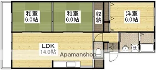 サバーヴ西坂【105号室】の間取り