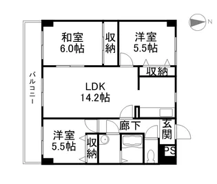 スカール青江Ⅰ【2階】の間取り