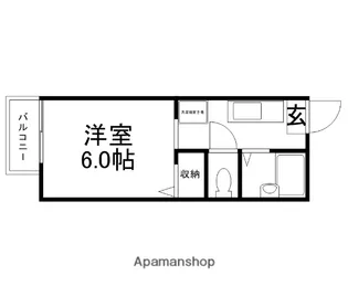 ビーライン青江C棟【202号室】の間取り