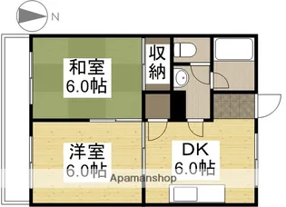 2DKの間取り画像