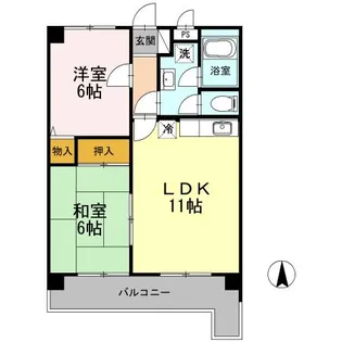 リバーサイド久米【3階】の間取り