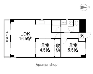 ベンハウス大元駅前【701号室】の間取り