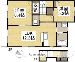 パティオ C棟【2階】の間取り