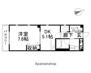 ソレアート伊福【2階】の間取り