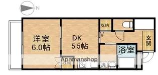 岡山県岡山市北区東島田町1丁目【マンション】の間取り