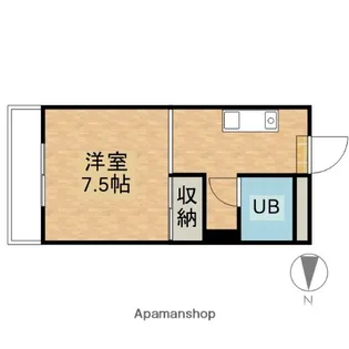 シャンティ東古松【3階】の間取り