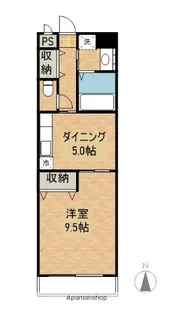 岡山県岡山市北区島田本町1丁目【マンション】の間取り