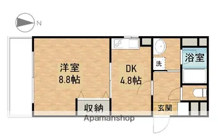 岡山県岡山市北区東古松1丁目【マンション】の間取り