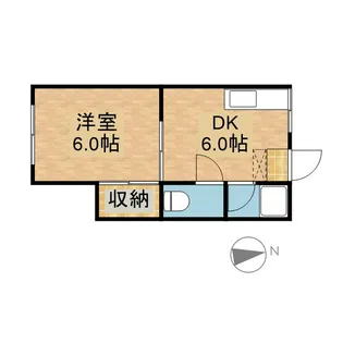 清心コーポ【1階】の間取り