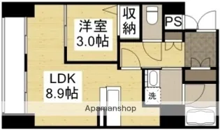 岡山県岡山市北区岩田町【マンション】の間取り